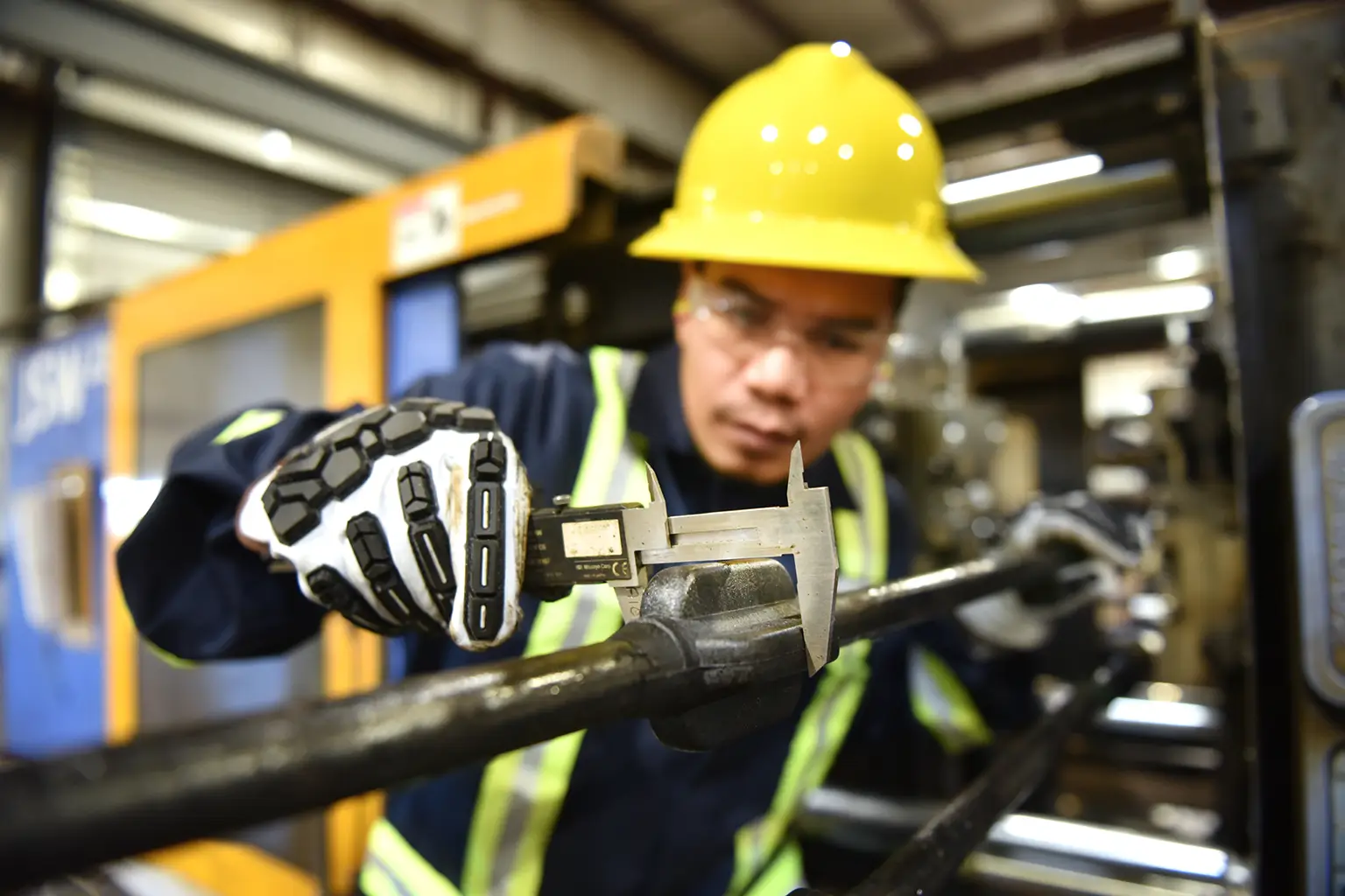 Force Inspection Services QSHE man measuring pipes