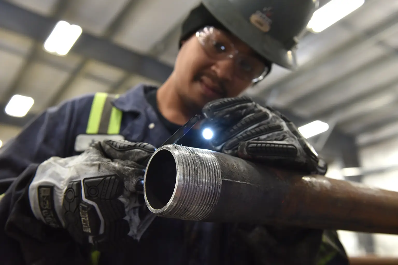 Force Inspection Services Quality is in our DNC Man working on a pipe